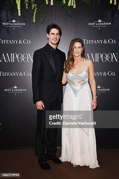 francesca versace christopher leoni|Christopher Leoni and Francesca Versace attend the Lampoon .